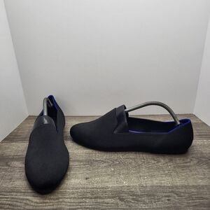 ROTHY’S  WOMEN’S SOLID BLACK BALLET FLATS ALMOND TOE SHOES Size 12.5